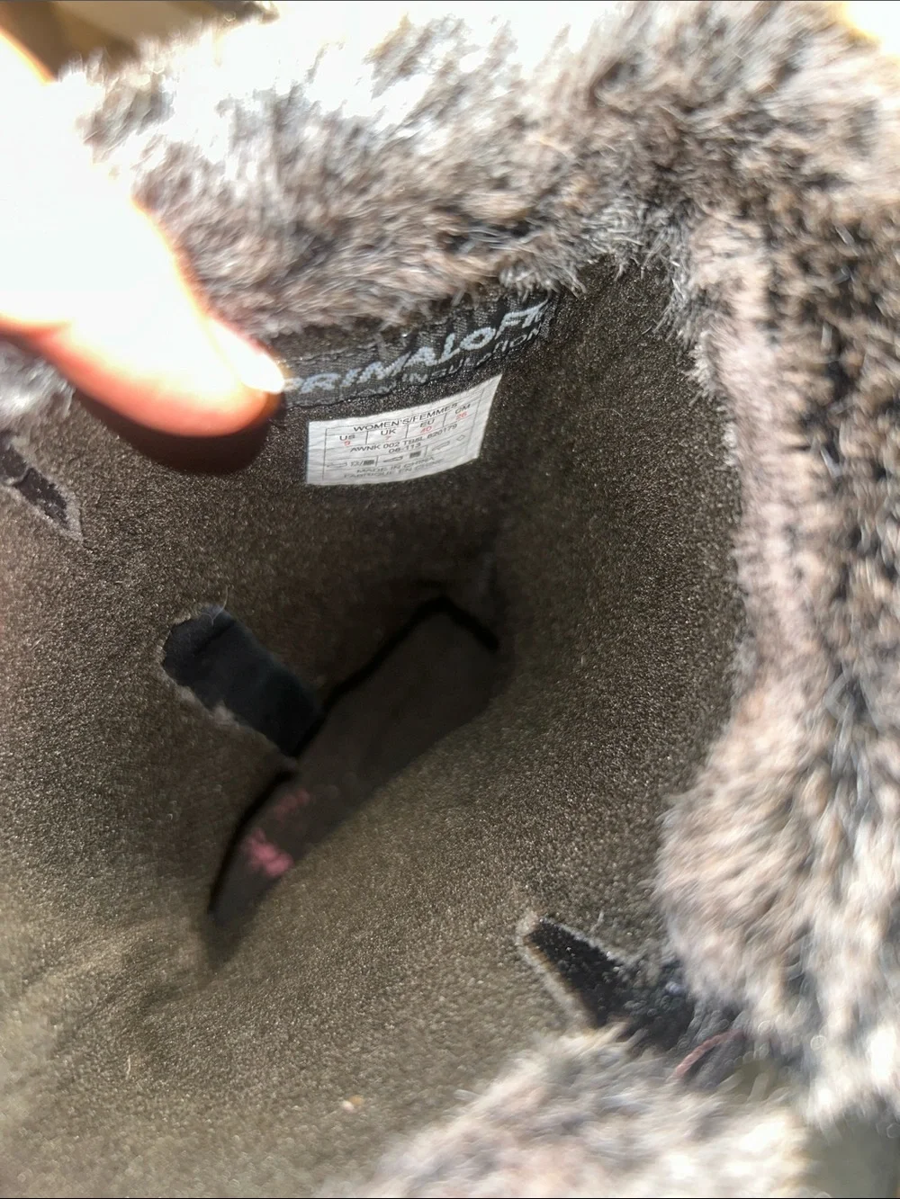 The North Face Jozie Insulated Faux-Fur Black Suede Leather Winter Boots Size 9